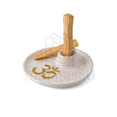 El Yapımı Seramik Om Temalı Ağaç Tütsülük - Görsel 2